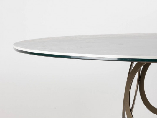 Eettafel rond keukentafel tafel eettafel ronde tafel 100 cm industrieel wit