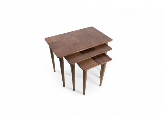 Bruin bijzettafel modern design inrichting luxe koffietafel woonkamer