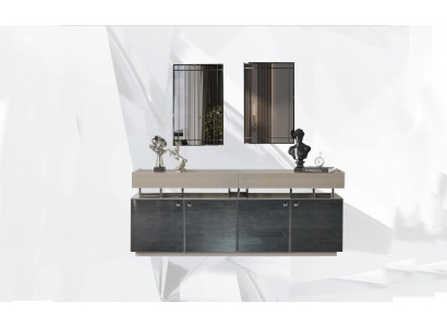 Dressoir met spiegel Dressoir set Kast Modern Commode Grijs