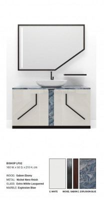 Witte badkamer wastafel armaturen badkamermeubels Italiaanse stijl nieuw