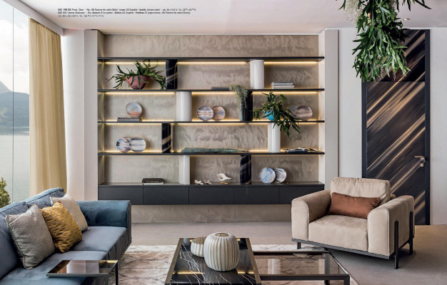 Hoekbank L-vorm Boekenplank Salontafel Woonkamer Design Bizzotto Nieuwe Set van 3 stuks
