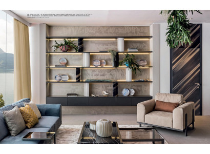 Hoekbank L-vorm Boekenplank Salontafel Woonkamer Design Bizzotto Nieuwe Set van 3 stuks