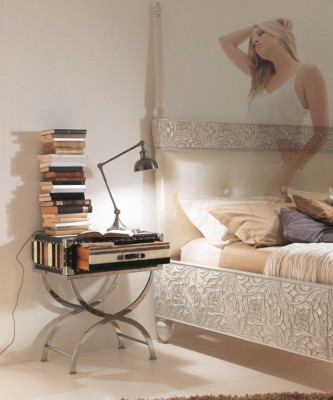 Tweepersoonsbed meubelbed Italië Bizzotto bedden gestoffeerd luxe slaapkamerbed