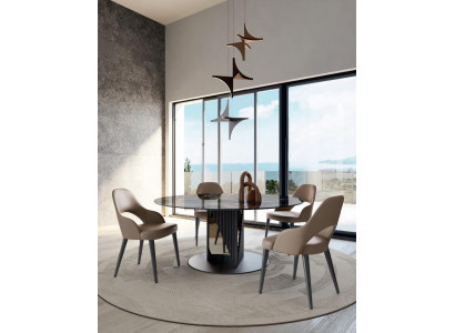 Eettafel 4 Stoelen Eetkamerstoelen Eettafel Luxe Meubelen Italië Nieuwe Set 5-delig