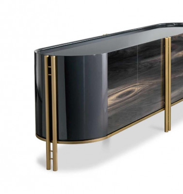Sideboard Woonkamer Massief hout Lowboard Eetkamer Meubels Design Bizzotto Nieuw