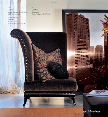Fauteuil + voetenbankje Chaise Longue tv-ontspanner 1-zitsbank Nieuwe Chesterfield-oorgemakkelijke stoel