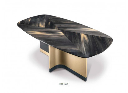 Luxe eettafel designer tafel marmer massief hout eetkamer Bizzotto Italiaans
