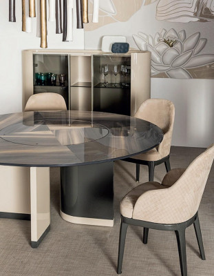 Eettafel Keukentafel Tafels Italiaanse meubels Glazen eettafel Bizzotto tafel