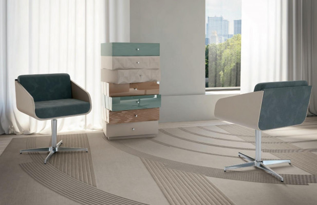 Kantoormeubilair Werktafel met draaistoel Bureau Computertafel Italiaanse meubels