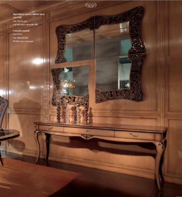 Slaapkamerhouten spiegel + console tafels commodes tafels consoles tafel Nieuw