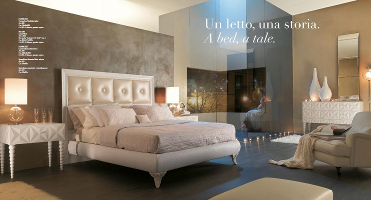 Tweepersoonsbed Klassiek Bed Slaapkamer Meubels Massief hout Bizzotto Bed Italië