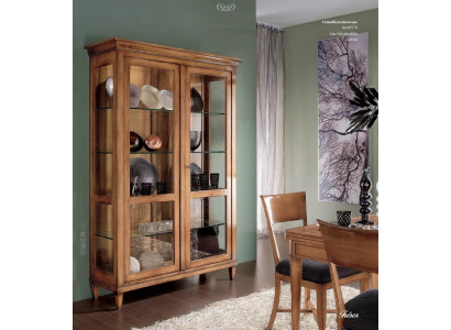 Vitrines Vitrine xxl Glas Kast Dressoir Hout Meubelen Klassieke Planken Kasten