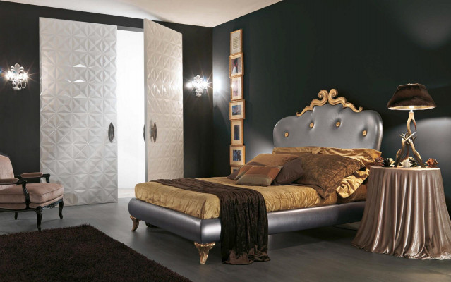 Bed meubels voor slaapkamer, tweepersoonsbed, houten bed, designbed, Bizzotto bedden nieuw.