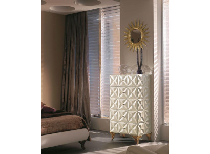 Kast plank console meubels houten kast Italië set 2-delig ladekast spiegel kast