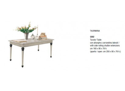 Moderne tafel voor eetkamer, uitschuifbare tafel, natuurlijk houten ontwerp, massief houten meubels.