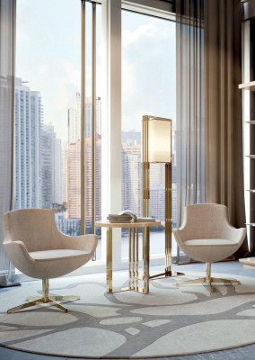 Staande lamp Vloerlamp Stand Staande lampen Lampen Goud Modern Lampen Meubels Nieuw 