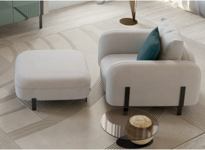 Zetel Luxe Design Design Zetel Textiel Woonkamer Italiaanse meubels Lounge