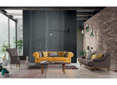 Elegante bankstel set ontworpen door designer driezitter luxe fauteuil bankstel 3 delen.