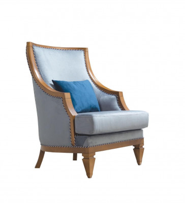 Moderne Blauwe Chesterfield bankstel Designer Driepersoons Luxe Fauteuil