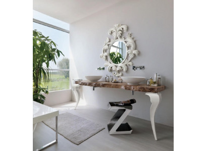 Ronde spiegel Klassiek design Wandspiegel ronde wandspiegel nieuw wit Italië
