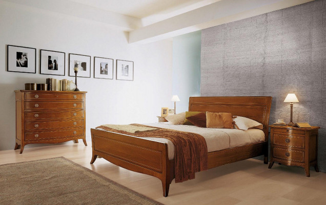 Tweepersoonsbed Bed Luxe Bedden Houten Bedframes Bedframe Bruin Ontwerp Klassiek