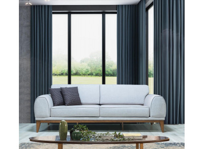 Grijze luxe sofa ontwerper 3-zits bank woonkamer 3-zits leren bankstellen