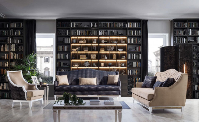Designer Bankstel 3-zits Woonkamerbanken Grijze Bankstellen Luxe Stoffen Bankstellen Nieuw