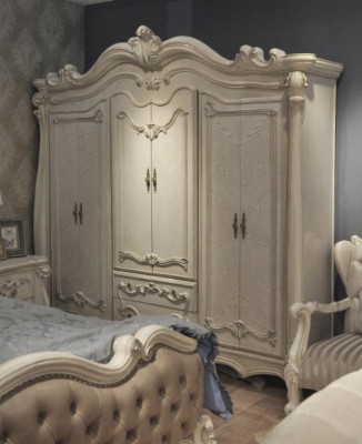 Klassieke antieke stijl kledingkast kast hout garderobe slaapkamer barok