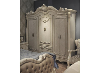 Klassieke antieke stijl kledingkast kast hout garderobe slaapkamer barok