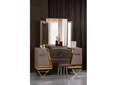 Kaptafel make-up tafel meisje Console tafel Console Grijs Luxe Hout