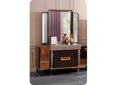 Consoleer Tafel Kaptafel Spiegel Goud Luxe Slaapkamer Kaptafel Nieuw