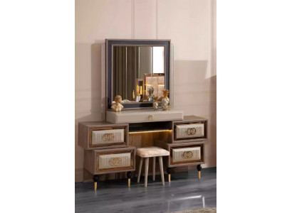 Luxe kaptafel make-uptafel console tafel Beige hout console.