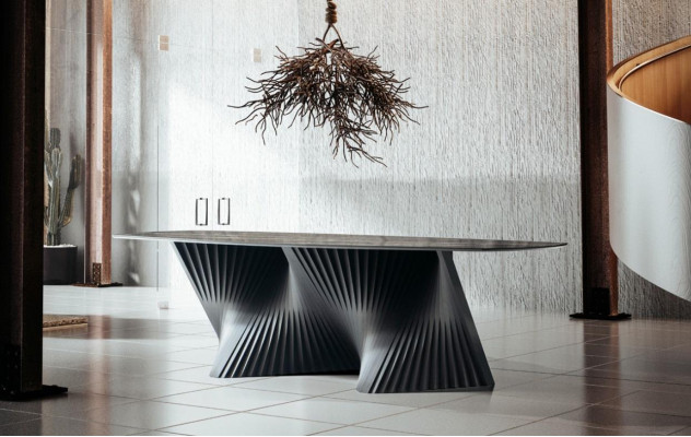 Luxe eettafel eettafel keukentafel eetkamer hout zwart tafel