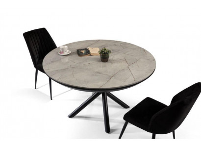 Eettafel Uitschuifbare eettafel Rond Keukentafel Hout Grijs Nieuw