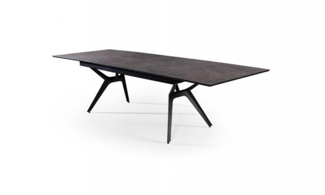Uittrekbare eettafel Eettafel Keukentafel Hout Zwart Tafel