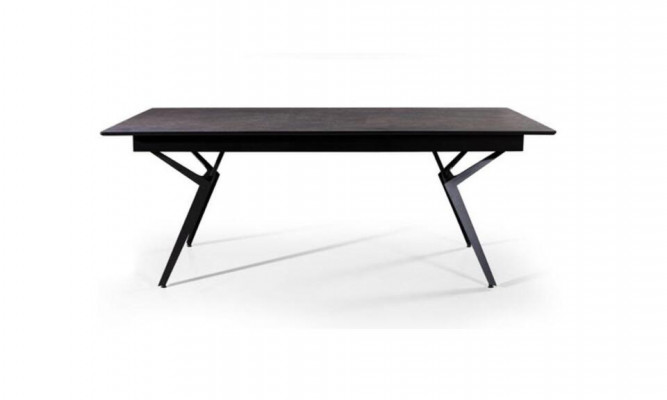 Uittrekbare eettafel Eettafel Keukentafel Hout Zwart Tafel