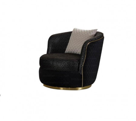 Ontwerp fauteuil 1-zits textiel luxe bekleding Fauteuil zwart Kleur luxe