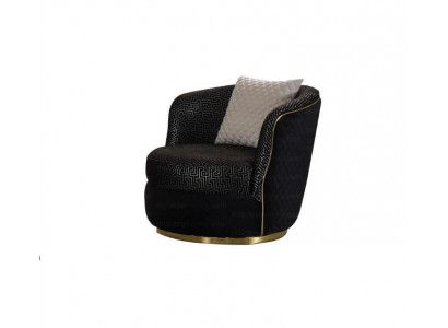 Ontwerp fauteuil 1-zits textiel luxe bekleding Fauteuil zwart Kleur luxe