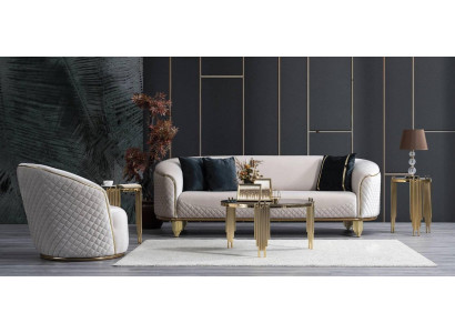 Bankstel 2 delen Woonkamer Bankstel 3 zits Fauteuil Modern Design Bank