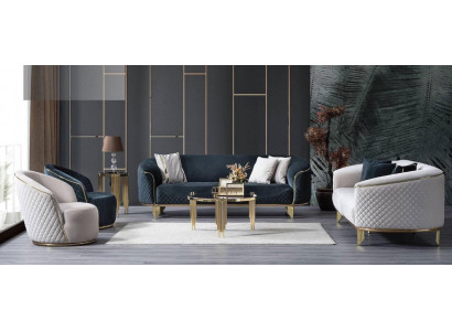 Designer Bankstel Set 4-delig Woonkamer Bankstellen 3-zits Bank Fauteuil Modern Ontwerp