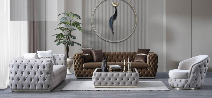 Luxe bankstel 3+3+1 zits set Design Bank Bekleding Modern Set