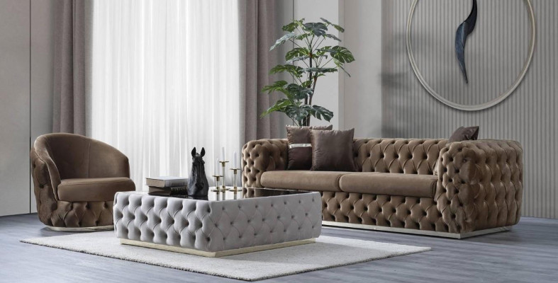 Designer woonkamerset 3 + 1 zits meubels luxe en modern set 2-delig.