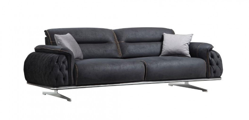 Perfect zacht 3-zits bankstel voor de woonkamer Textiel gestoffeerd meubel nieuw Luxe