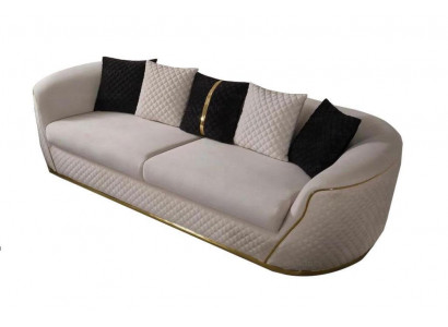 Bankstel 3-zits Designbanken - Wit gestoffeerd textiel - Relax Modern 235cm