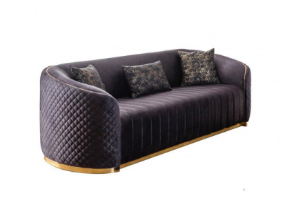 Sofa Luxe Woonkamer Modern Driepersoons Meubel Zwart 3 Zits Hout Textiel