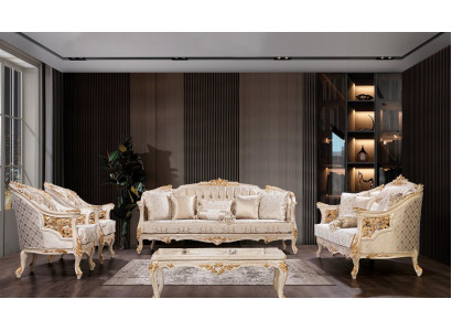 Luxe Chesterfield bankstel set zitgroep 3+3+1+1 zits bank ontwerper groep 4-delig. Nieuw.