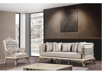 Bankstel Klassieke Luxe Banken Fauteuil Woonkamer set 3+1Zits Chesterfield