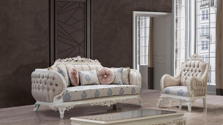 Chesterfield 3-zits designbank luxe gestoffeerde bankstellen van textiel nieuw