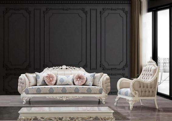 Chesterfield 3-zits designbank luxe gestoffeerde bankstellen van textiel nieuw