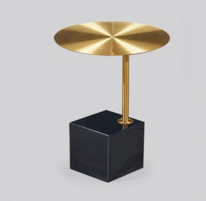 Ontwerper Zwart-Gouden Bijzettafel Luxe Woonkamer Metalen Tafels Tafel